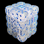 UK Made Dice Cosmic with Blue 36 x D6 Dice Set
