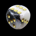 Würfelzeit Alyen Vision White & Black 16mm D6 Spot Dice