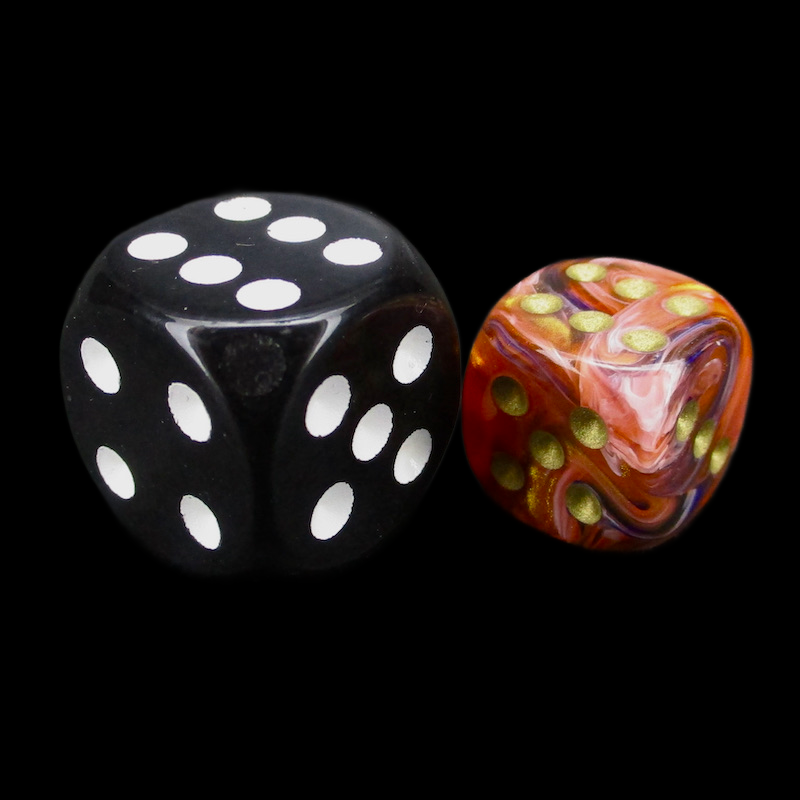 Würfelzeit Cosmoo Frakti Fire Opal Orange 36 x D6 Dice Set