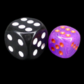 Würfelzeit Cosmoo Tornado Purple &amp; Orange 12mm D6 Spot Dice