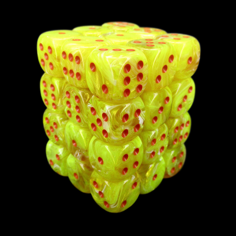 Würfelzeit Cosmoo Tornado Yellow & Orange 36 x D6 Dice Set