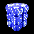 Würfelzeit Silkki Satin Blue & Silver 12 X D6 Dice Set
