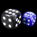 Würfelzeit Silkki Satin Blue & Silver 12mm D6 Spot Dice