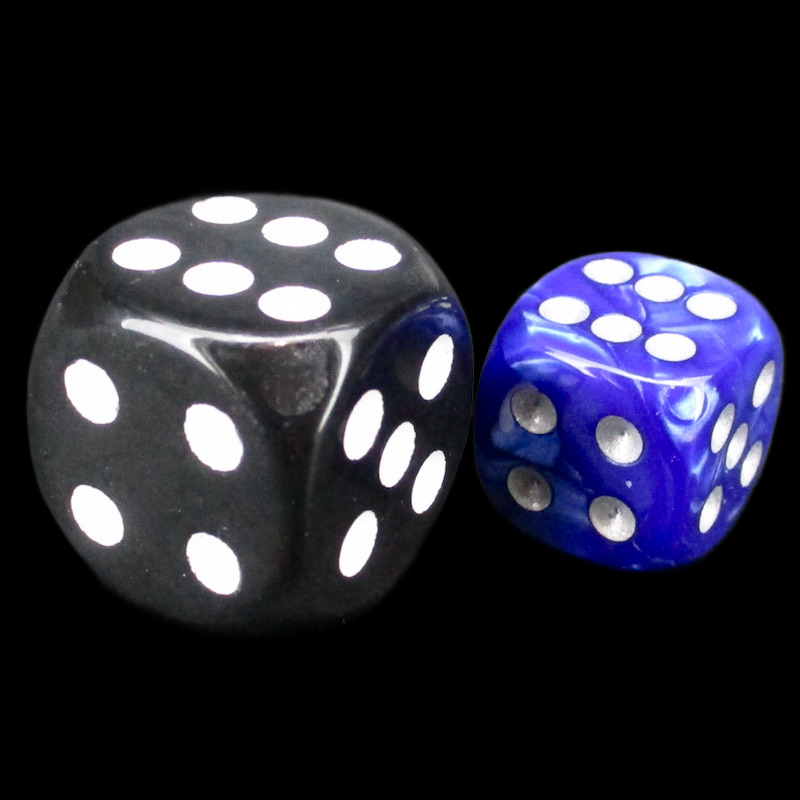 Würfelzeit Silkki Satin Blue & Silver 36 X D6 Dice Set