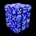 Würfelzeit Silkki Satin Blue & Silver 36 X D6 Dice Set