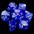 Würfelzeit Silkki Satin Blue & Turquoise 7 Dice Polyset