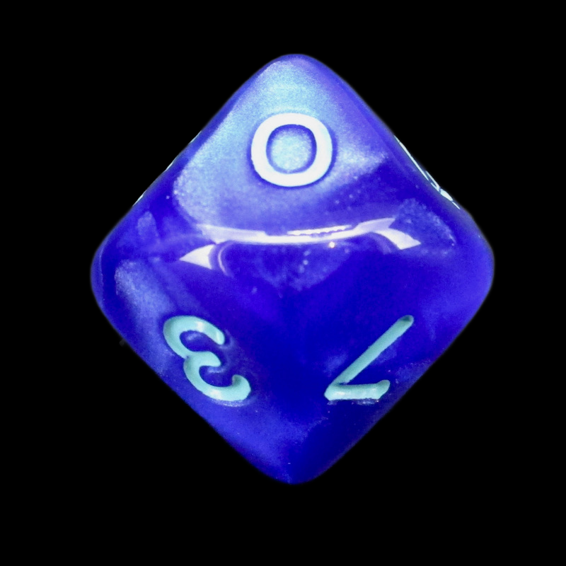 Würfelzeit Silkki Satin Blue & Turquoise D10 Dice