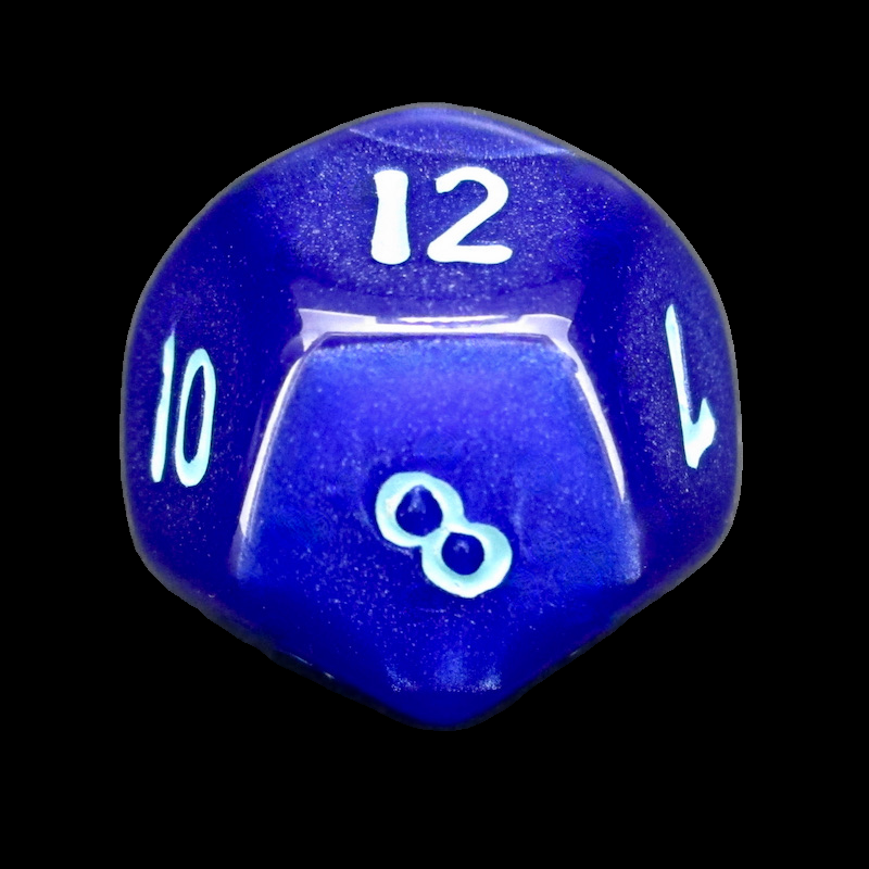 Würfelzeit Silkki Satin Blue & Turquoise D12 Dice