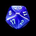 Würfelzeit Silkki Satin Blue & Turquoise D20 Dice