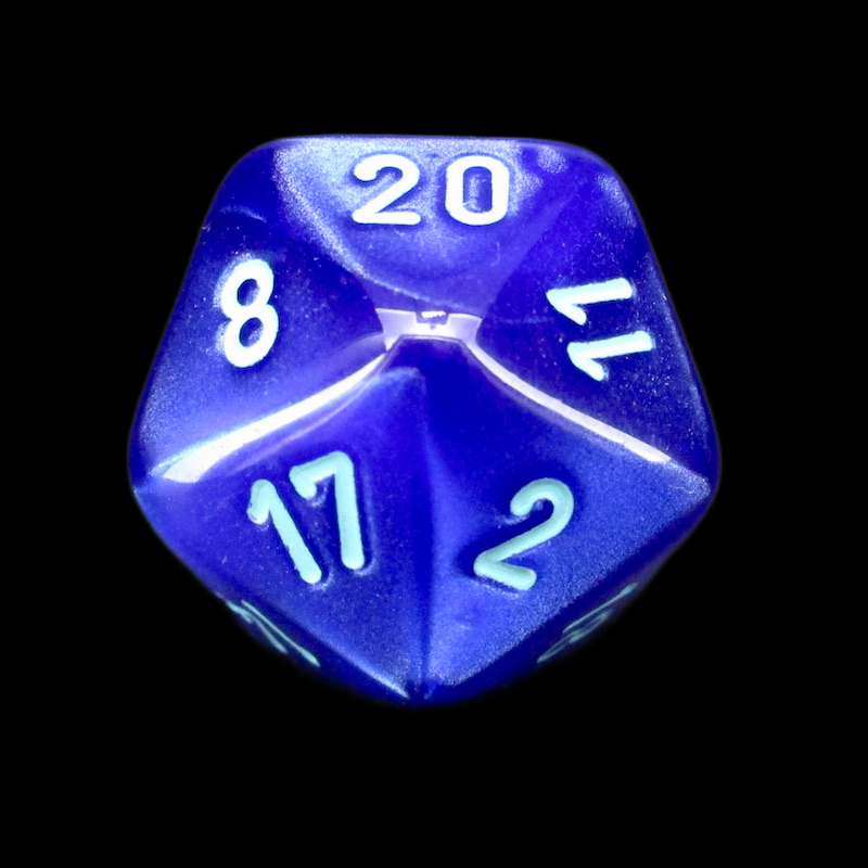 Würfelzeit Silkki Satin Blue & Turquoise D20 Dice