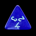 Würfelzeit Silkki Satin Blue & Turquoise D4 Dice