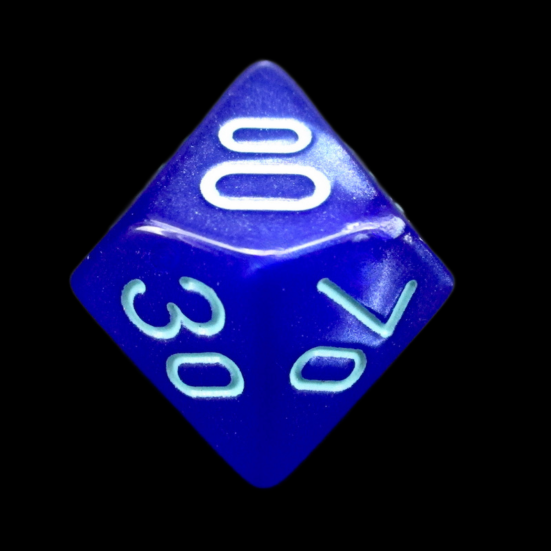 Würfelzeit Silkki Satin Blue & Turquoise Percentile Dice