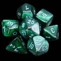 Würfelzeit Silkki Satin Green & Turquoise 7 Dice Polyset