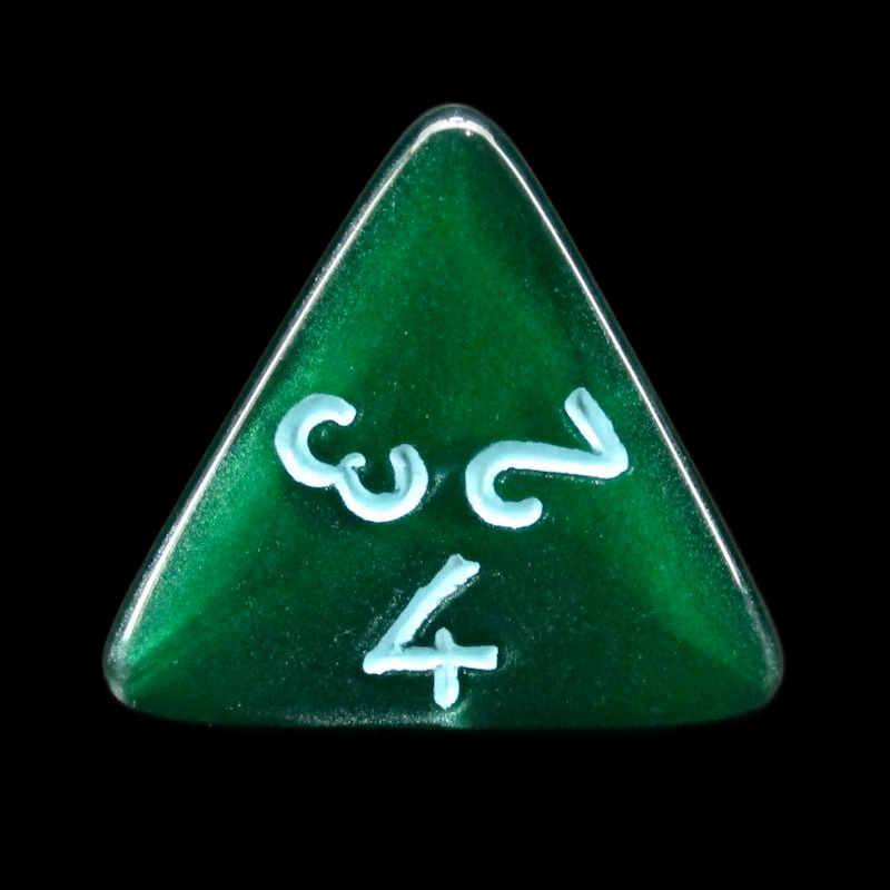 Würfelzeit Silkki Satin Green  & Turquoise D4 Dice
