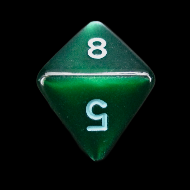 Würfelzeit Silkki Satin Green  & Turquoise D8 Dice