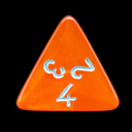 Würfelzeit Silkki Satin Orange & Turquoise D4 Dice