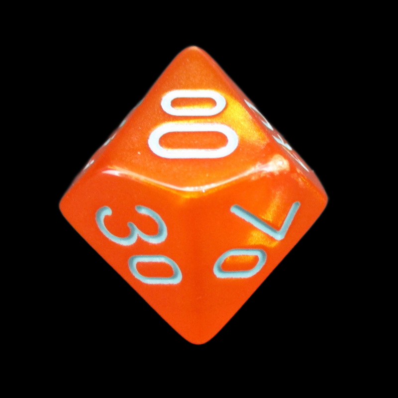 Würfelzeit Silkki Satin Orange & Turquoise Percentile Dice