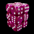 Würfelzeit Silkki Satin Purple & Silver 12 X D6 Dice Set