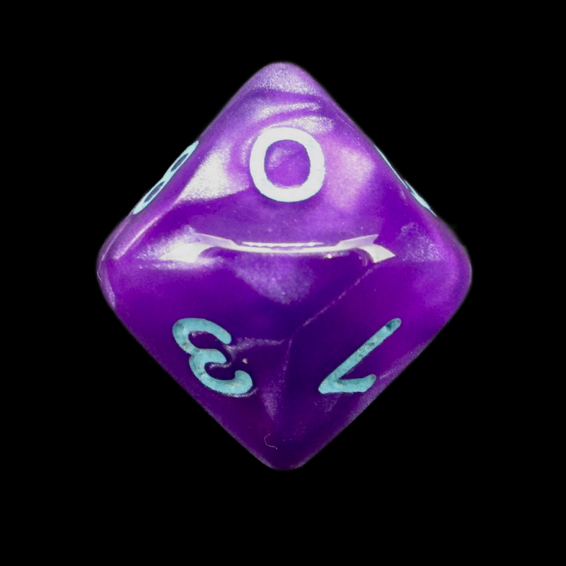 Würfelzeit Silkki Satin Purple & Turquoise D10 Dice