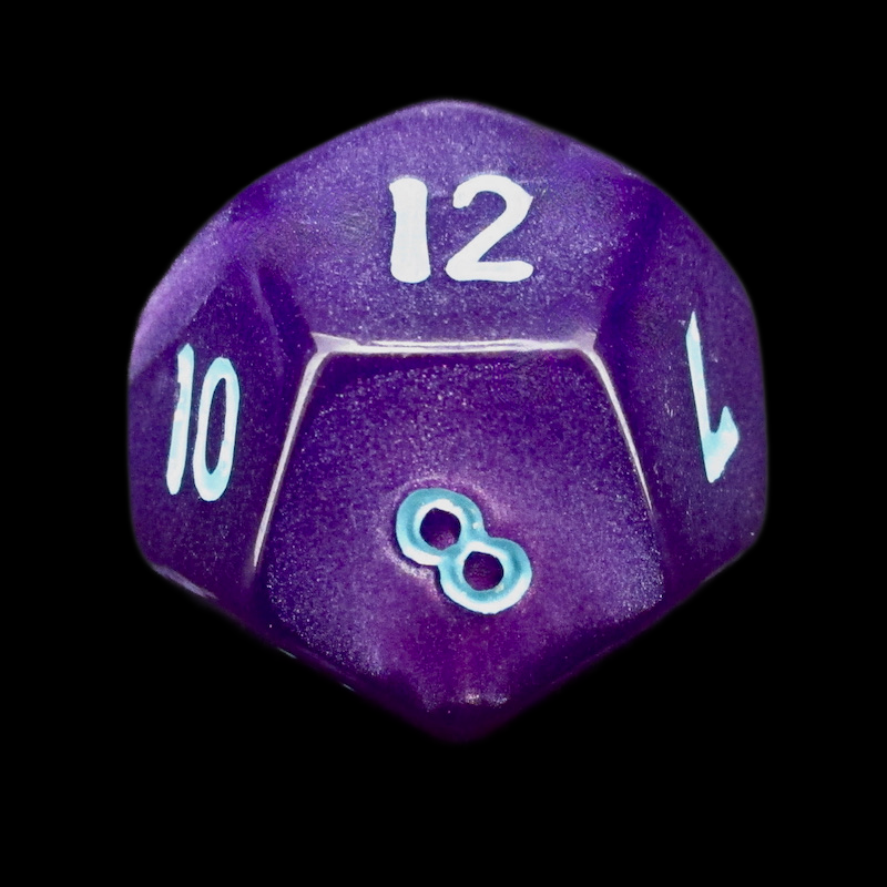 Würfelzeit Silkki Satin Purple & Turquoise D12 Dice