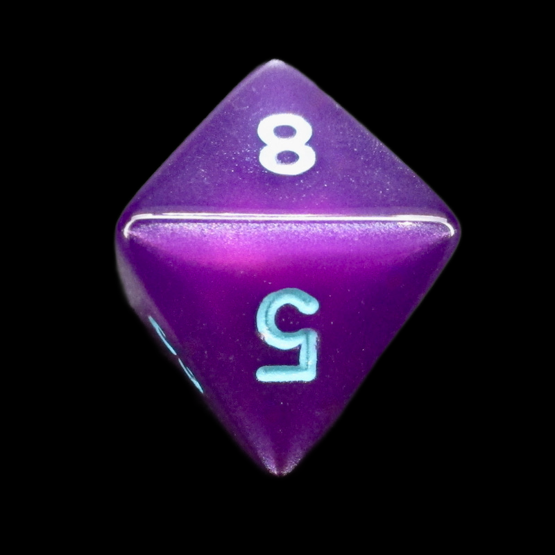 Würfelzeit Silkki Satin Purple & Turquoise D8 Dice