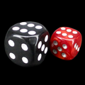 Würfelzeit Silkki Satin Red & Silver 12mm D6 Spot Dice