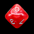 Würfelzeit Silkki Satin Red & Turquoise D10 Dice