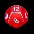 Würfelzeit Silkki Satin Red & Turquoise D12 Dice