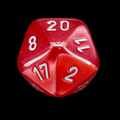 Würfelzeit Silkki Satin Red & Turquoise D20 Dice