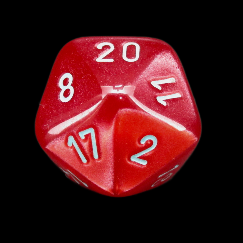 Würfelzeit Silkki Satin Red & Turquoise D20 Dice