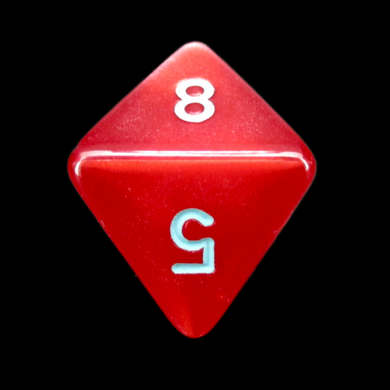 Würfelzeit Silkki Satin Red & Turquoise D8 Dice