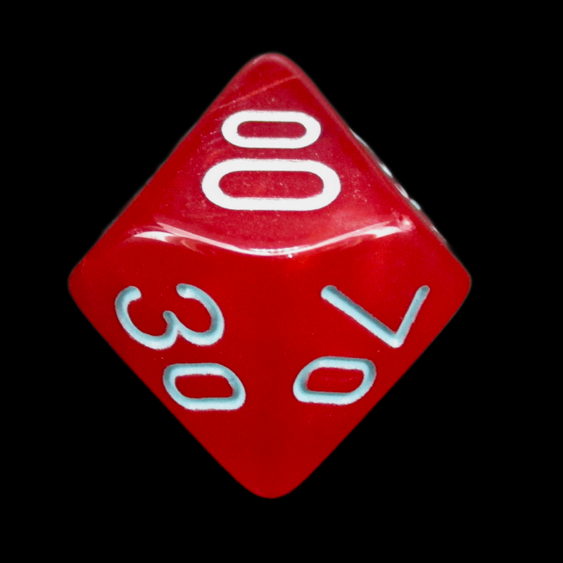 Würfelzeit Silkki Satin Red & Turquoise Percentile Dice