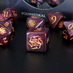 Dice Tomes Warlock 7 Dice Polyset + Coin