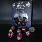 Dice Tomes Warlock 7 Dice Polyset + Coin