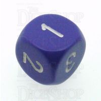 Chessex Opaque Purple & White D3 Dice