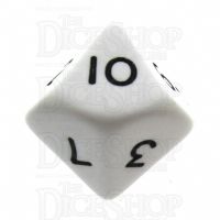 D&G Opaque White D10 Dice - Numbered 1-10