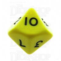D&G Opaque Yellow D10 Dice - Numbered 1-10