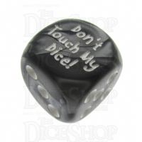 Chessex Gemini Blue & Steel Don't Touch My Dice! Logo D6 Spot Dice