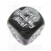 Chessex Gemini Purple & Steel Don't Touch My Dice! Logo D6 Spot Dice
