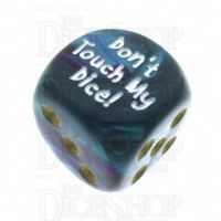 Chessex Gemini Purple & Teal Don't Touch My Dice! Logo D6 Spot Dice