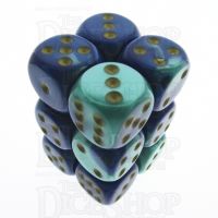 Chessex Gemini Blue & Teal 12 x D6 Dice Set