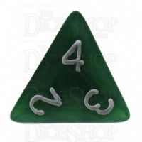 TDSO Pearl Green & White D4 Dice