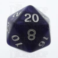 TDSO Pearl Purple & White D20 Dice