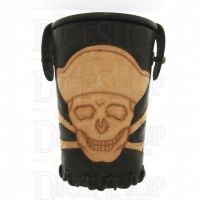 QD Jolly Roger Brown Leather Dice Cup