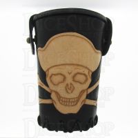 QD Jolly Roger Black Leather Dice Cup