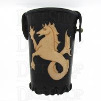 QD Seahorse Black Leather Dice Cup