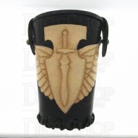 QD Elven Wings Black Leather Dice Cup