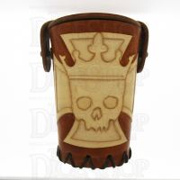 QD Emperors Cross Tan Leather Dice Cup
