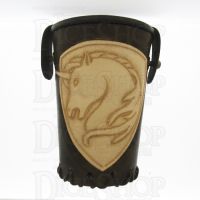 QD Unicorn Brown Leather Dice Cup