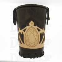 QD Elven Crown Brown Leather Dice Cup